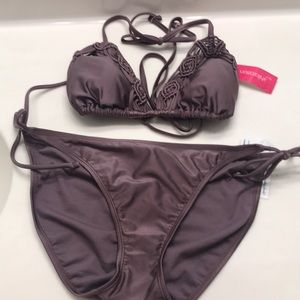 Xhilaration shimmer purple bikini Brand New